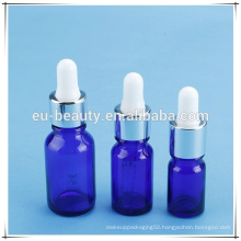 glass hair serum bottle